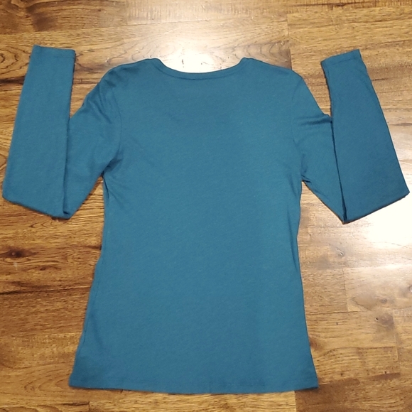 Womens Columbia teal outdoor print long sleeve shirt size M - Picture 4 of 4